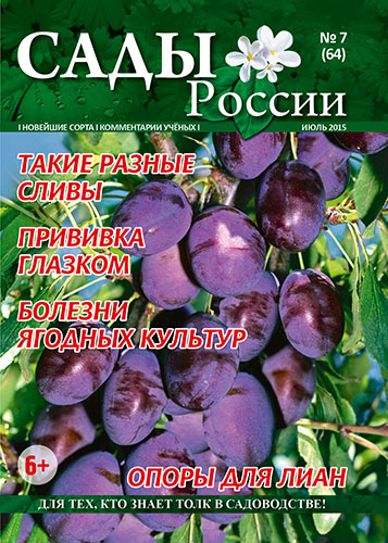Обложка журнала «Сады России» №07(64), июль 2015