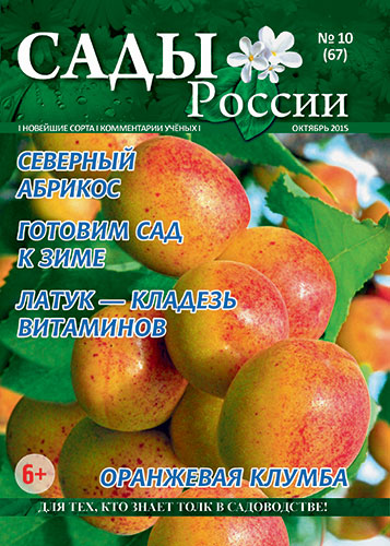 Обложка журнала «Сады России» №10(67), октябрь 2015
