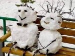Снеговики в саду